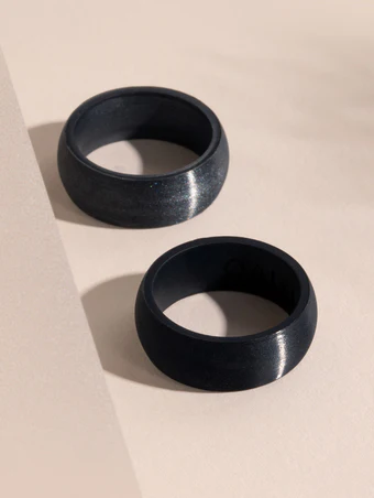 QALO: Men's Tungsten Satin Silicone Ring