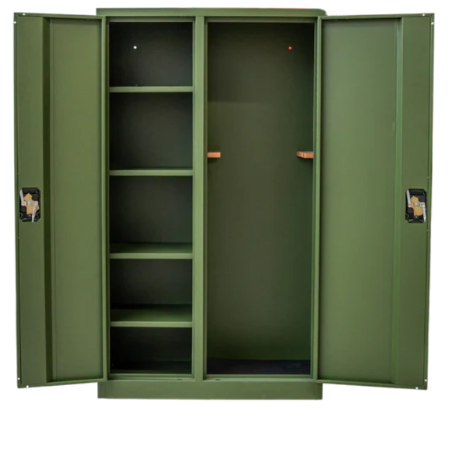 CRAFT METAL FURNITURE: Gun Security Cabinet, Double Door (Dimensions: 55"h x 32"w x 10"d)