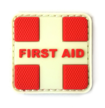 TACTICAL INNOVATIONS: First Aid Glow-in-the-Dark PVC Morale Patch