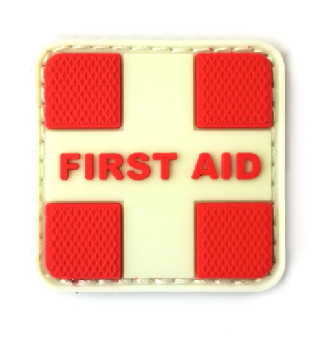 TACTICAL INNOVATIONS: First Aid Glow-in-the-Dark PVC Morale Patch