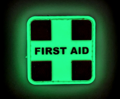 TACTICAL INNOVATIONS: First Aid Glow-in-the-Dark PVC Morale Patch
