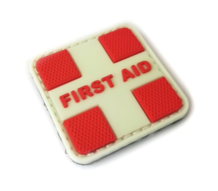 TACTICAL INNOVATIONS: First Aid Glow-in-the-Dark PVC Morale Patch