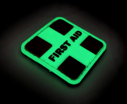 TACTICAL INNOVATIONS: First Aid Glow-in-the-Dark PVC Morale Patch