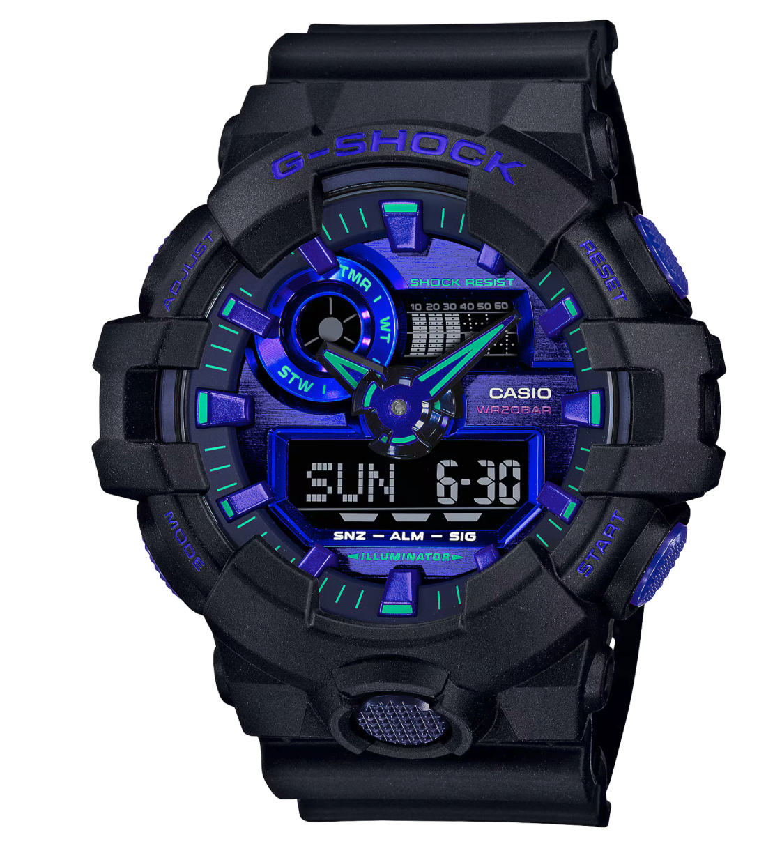 CASIO G-SHOCK: GA-700VB-1A Analog-Digital Watch