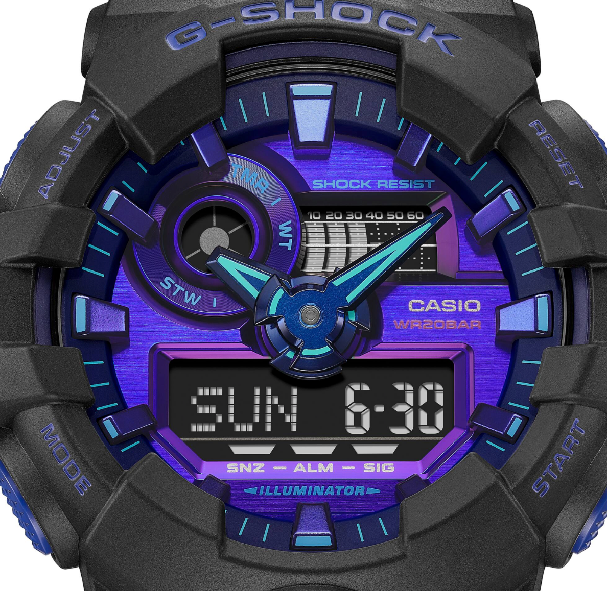 CASIO G-SHOCK: GA-700VB-1A Analog-Digital Watch
