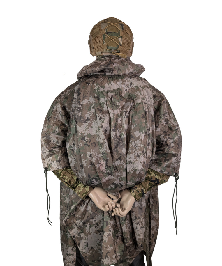 TACTICAL INNOVATIONS: Waterproof Military Poncho, Digital Multi-Terrain Camouflage