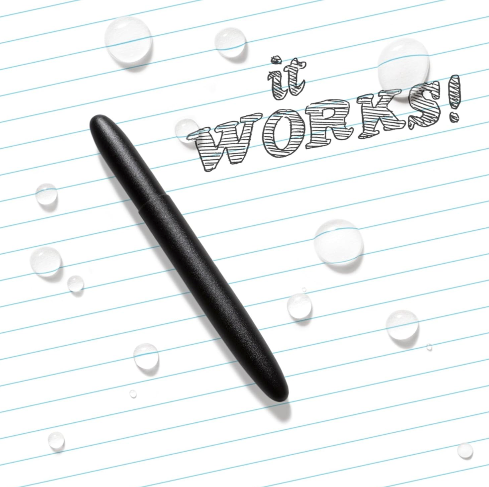 RITE IN THE RAIN: Black Bullet All-Weather Metal Pen -RIR-96, Black Ink)