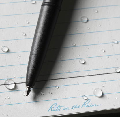RITE IN THE RAIN: Black Bullet All-Weather Metal Pen -RIR-96, Black Ink)