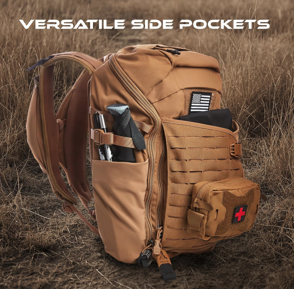 VERTX: Siege Tactical Backpack, 25 L (Black, Coyote, Wolf Grey)