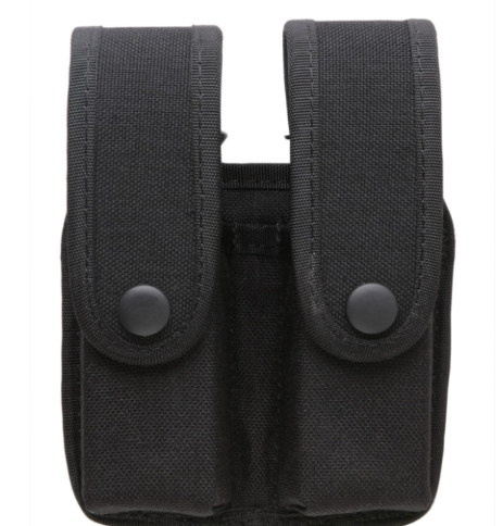 UNCLE MIKE'S: Fitted Pistol Magazine Divided Case with Flaps for Double Row Mags