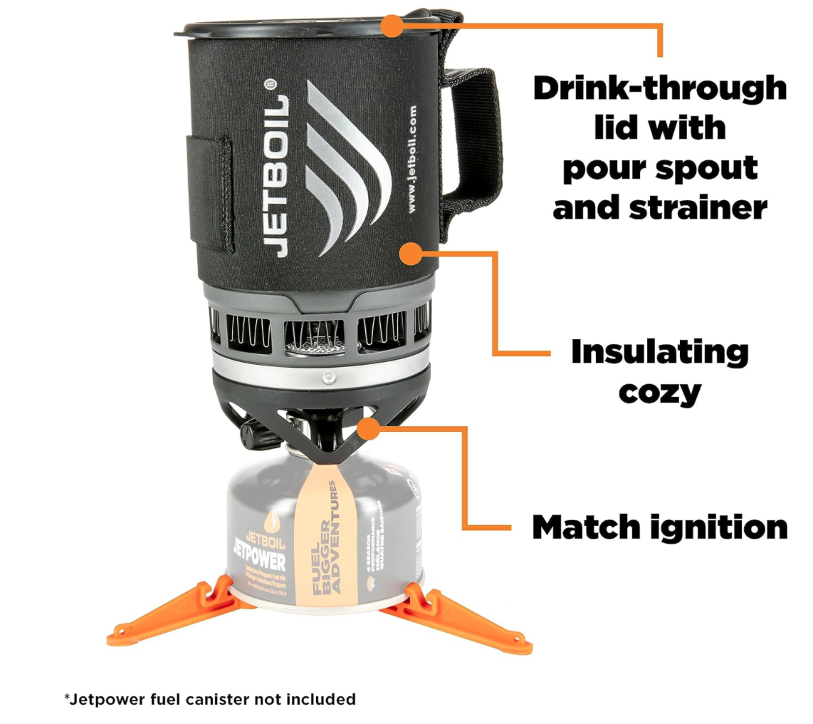 JETBOIL: Zip 0.8L Camping and Backpacking Stove Cooking System