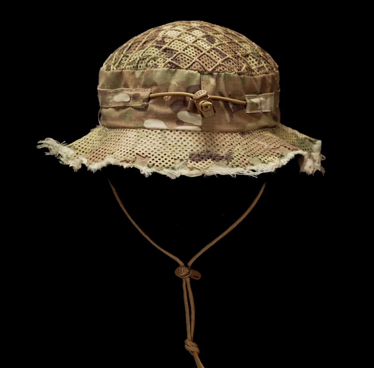 CARCAJOU TACTICAL: Sniper Boonie Hat, Multicam, Frayed, Size 2