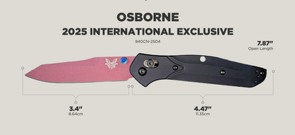 BENCHMADE: Osbourne 2025 International Exclusive, Cranberry Frost, Reverse Tanto Knife, LIMITED EDITION
