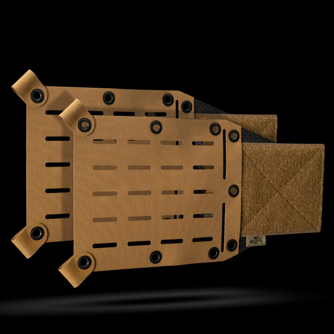 CARCAJOU TACTICAL: Split Rig Chest Base Bundle, MOLLE 4 / Wings v.2, 4 Columns, Coyote Brown