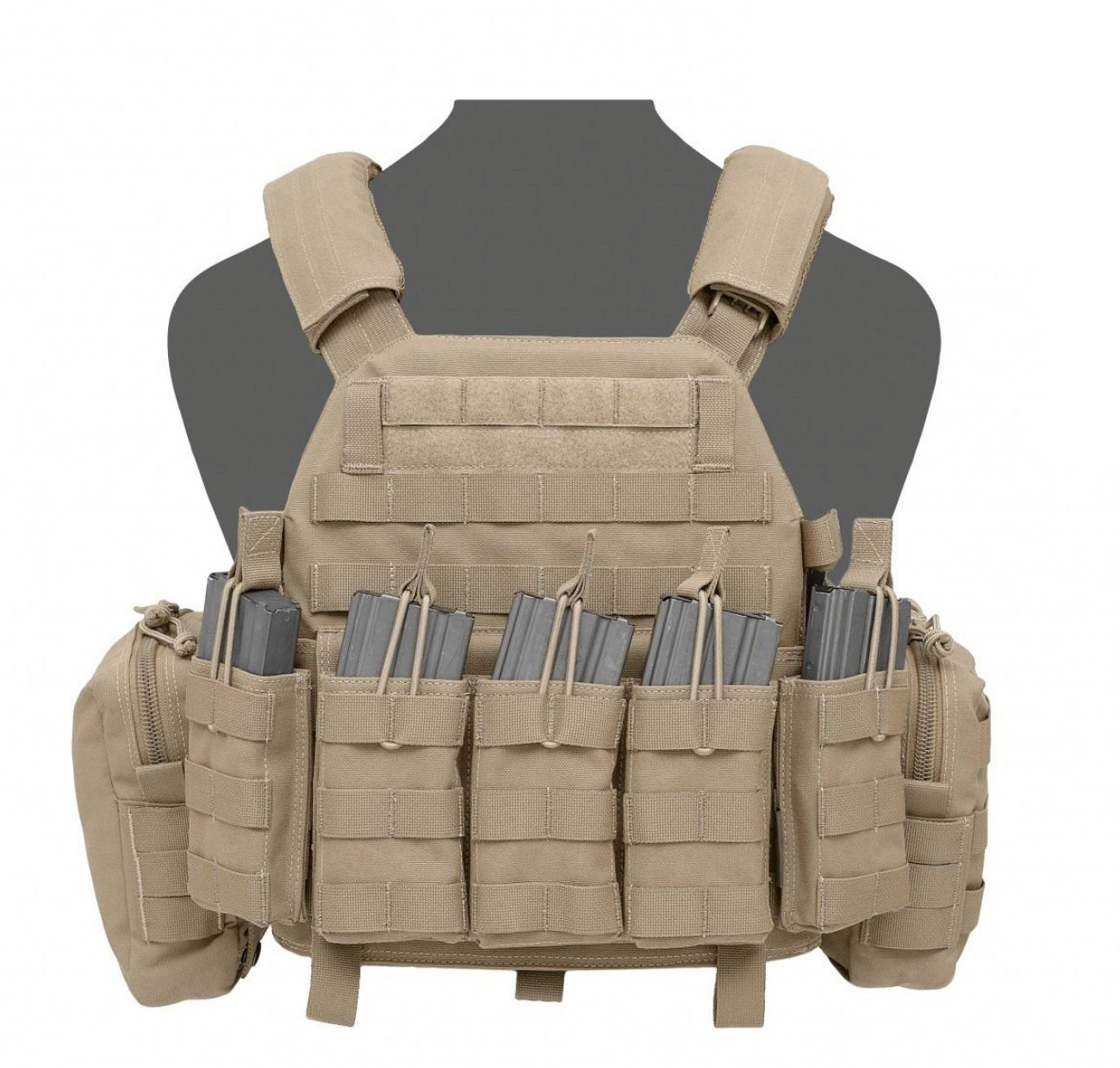 WARRIOR ASSAULT: DCS Special Forces Plate Carrier, Base w/ 5 Open Mags, 2 Utility Pouches