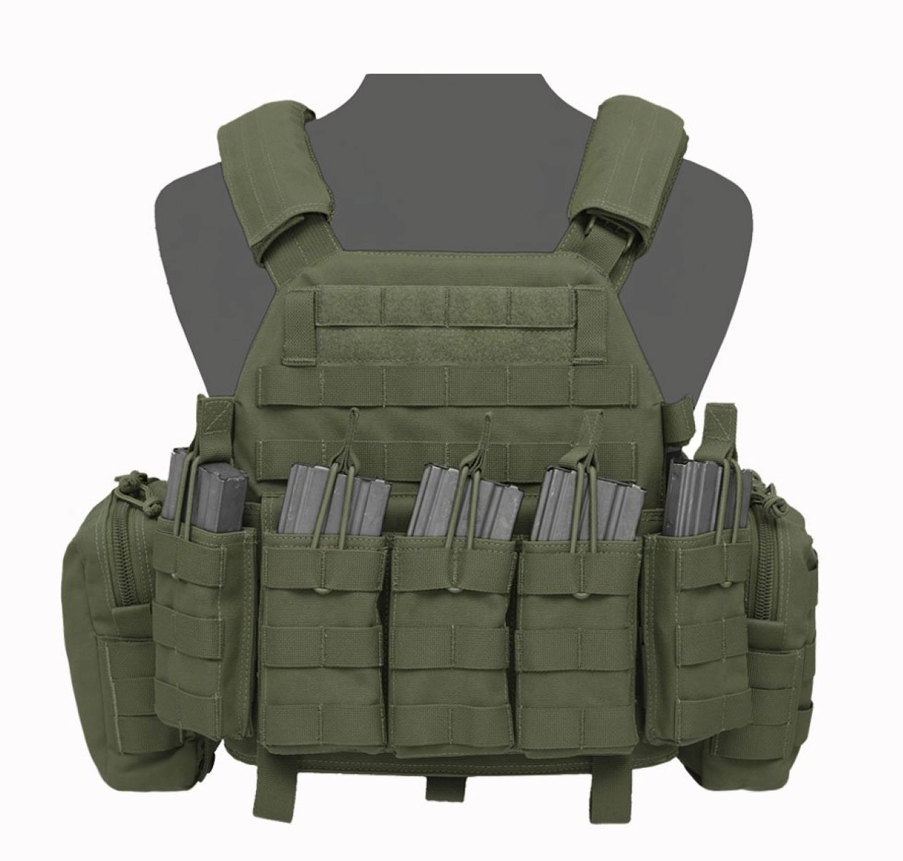 WARRIOR ASSAULT: DCS Special Forces Plate Carrier, Base w/ 5 Open Mags, 2 Utility Pouches