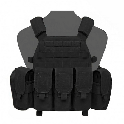 WARRIOR ASSAULT: DCS Special Forces Plate Carrier Combo, Base w/ Covered 5.56 M4 Mag Pouches, 2 Utility Pouches
