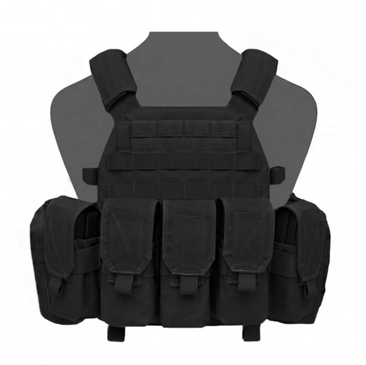 WARRIOR ASSAULT: DCS Special Forces Plate Carrier Combo, Base w/ Covered 5.56 M4 Mag Pouches, 2 Utility Pouches