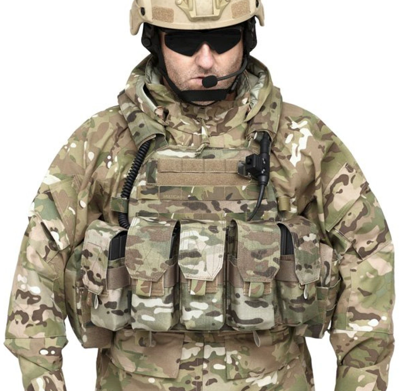 WARRIOR ASSAULT: DCS Special Forces Plate Carrier Combo, Base w/ Covered 5.56 M4 Mag Pouches, 2 Utility Pouches
