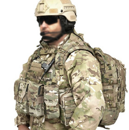 WARRIOR ASSAULT: DCS Special Forces Plate Carrier Combo, Base w/ Covered 5.56 M4 Mag Pouches, 2 Utility Pouches