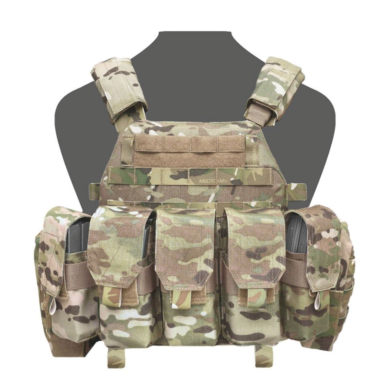 WARRIOR ASSAULT: DCS Special Forces Plate Carrier Combo, Base w/ Covered 5.56 M4 Mag Pouches, 2 Utility Pouches