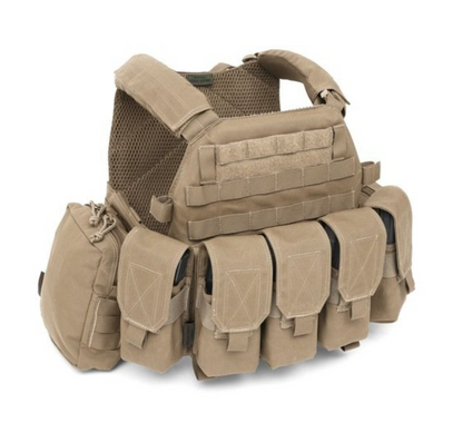 WARRIOR ASSAULT: DCS Special Forces Plate Carrier Combo, Base w/ Covered 5.56 M4 Mag Pouches, 2 Utility Pouches