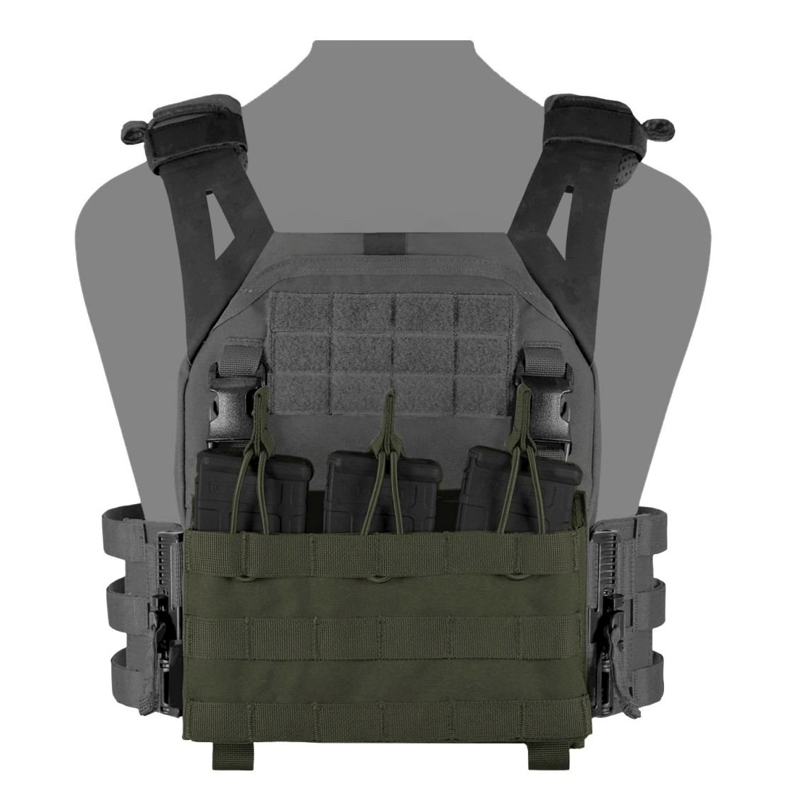 WARRIOR ASSAULT: Detachable Triple MOLLE Mag Pouch