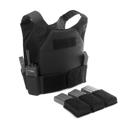 WARRIOR ASSAULT: CPC TVMP Covert Plate Carrier w/ Triple 5.56 Open Velcro Mag Pouch