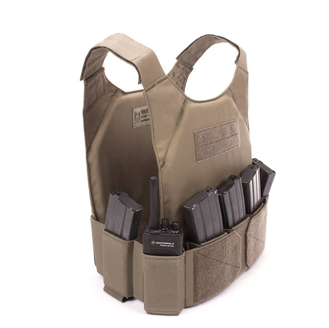 WARRIOR ASSAULT: CPC TVMP Covert Plate Carrier w/ Triple 5.56 Open Velcro Mag Pouch
