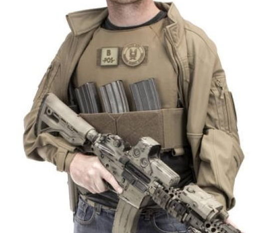 WARRIOR ASSAULT: CPC TVMP Covert Plate Carrier w/ Triple 5.56 Open Velcro Mag Pouch