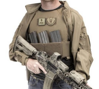 WARRIOR ASSAULT: CPC TVMP Covert Plate Carrier w/ Triple 5.56 Open Velcro Mag Pouch