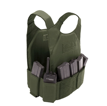 WARRIOR ASSAULT: CPC TVMP Covert Plate Carrier w/ Triple 5.56 Open Velcro Mag Pouch