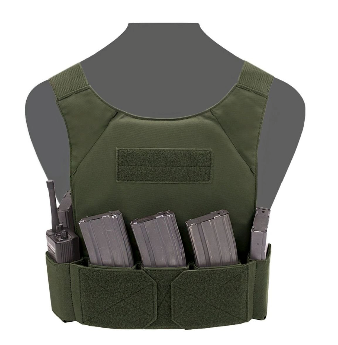 WARRIOR ASSAULT: CPC TVMP Covert Plate Carrier w/ Triple 5.56 Open Velcro Mag Pouch