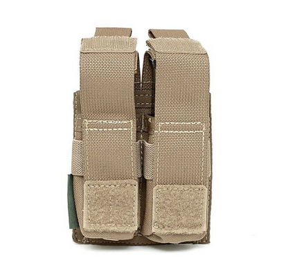 WARRIOR ASSAULT: Double 9mm Pistol Direct Action (DA) Mag Pouch