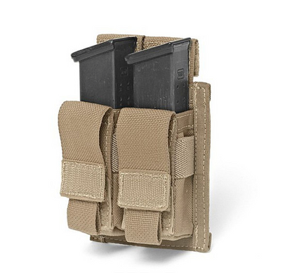 WARRIOR ASSAULT: Double 9mm Pistol Direct Action (DA) Mag Pouch