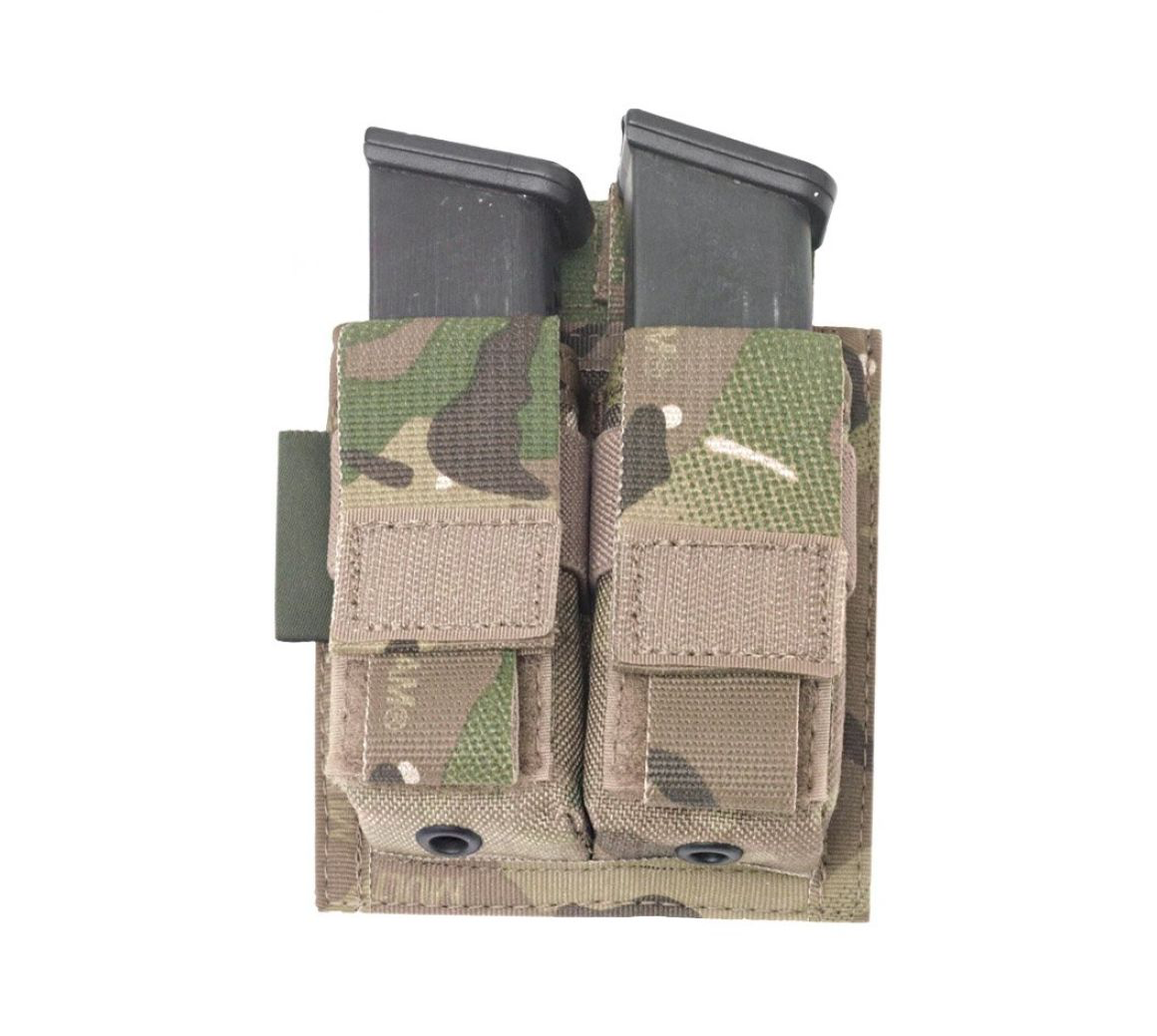 WARRIOR ASSAULT: Double 9mm Pistol Direct Action (DA) Mag Pouch