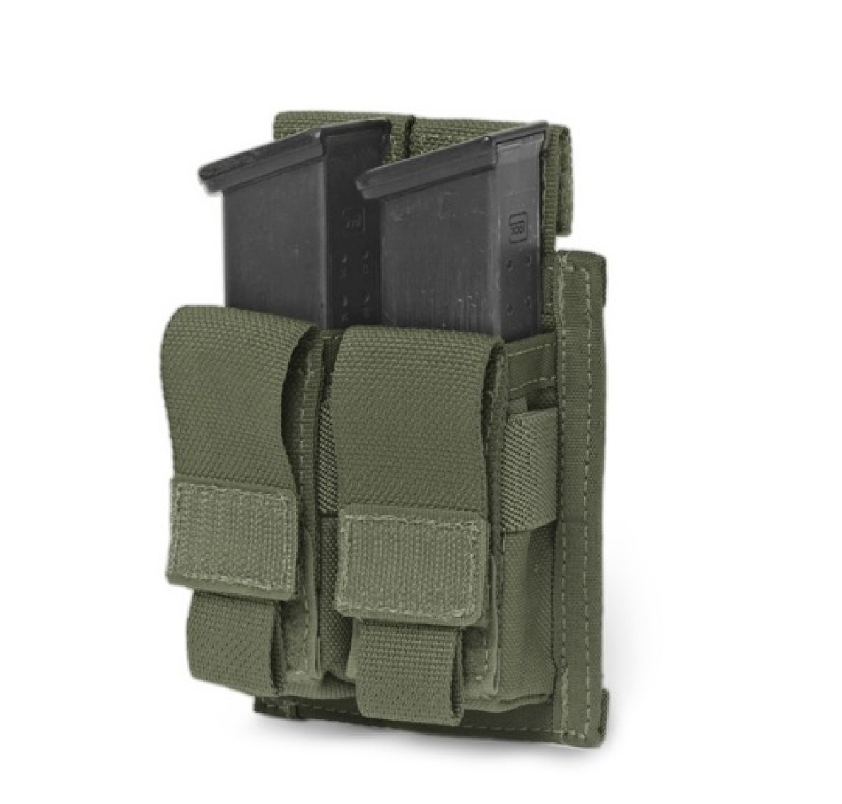 WARRIOR ASSAULT: Double 9mm Pistol Direct Action (DA) Mag Pouch