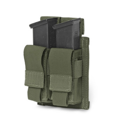 WARRIOR ASSAULT: Double 9mm Pistol Direct Action (DA) Mag Pouch
