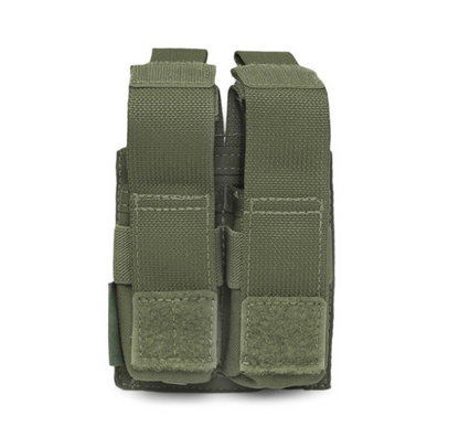 WARRIOR ASSAULT: Double 9mm Pistol Direct Action (DA) Mag Pouch