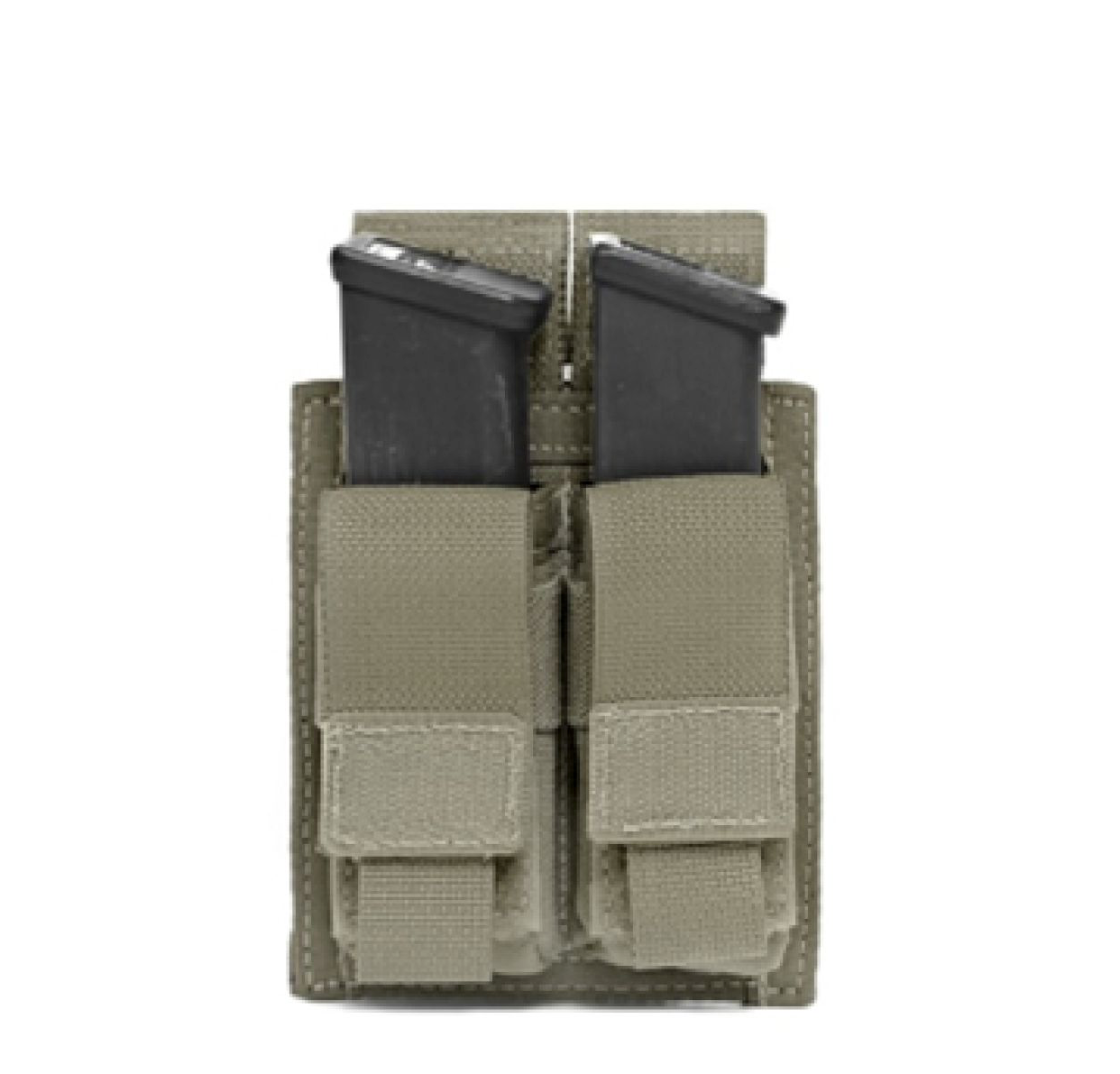 WARRIOR ASSAULT: Double 9mm Pistol Direct Action (DA) Mag Pouch