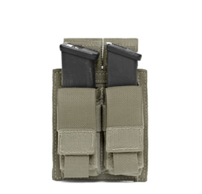 WARRIOR ASSAULT: Double 9mm Pistol Direct Action (DA) Mag Pouch