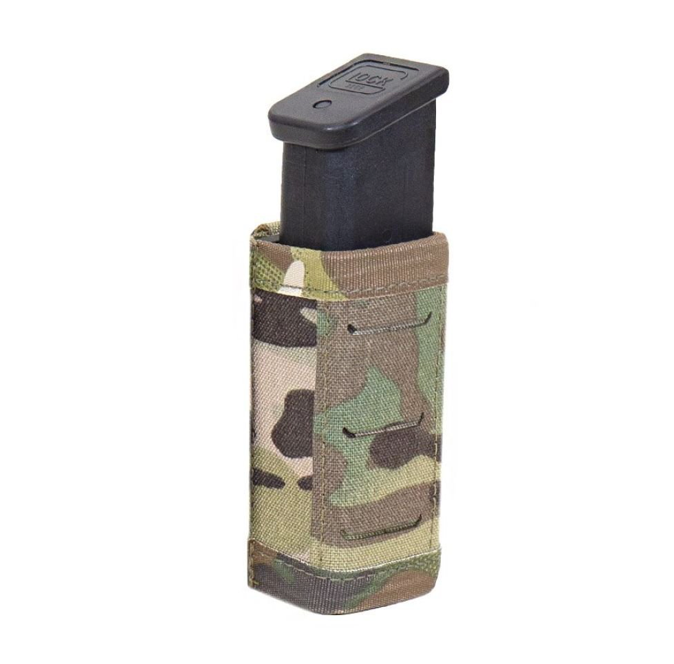 WARRIOR ASSAULT: Laser Cut Single Snap Mag Pouch 9mm Short
