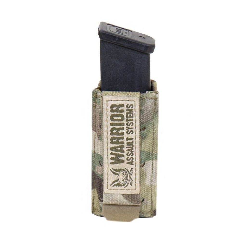 WARRIOR ASSAULT: Laser Cut Single Snap Mag Pouch 9mm Short