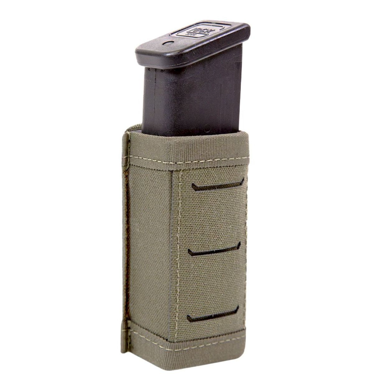 WARRIOR ASSAULT: Laser Cut Single Snap Mag Pouch 9mm Short