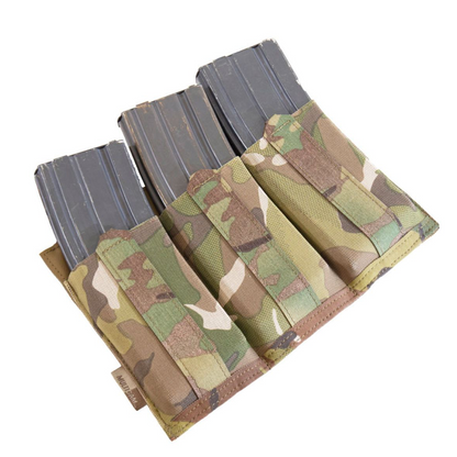 WARRIOR ASSAULT: Laser Cut Detachable Front Panel, Triple Bungee, Low Profile Elastic 5.56 Mag Pouch