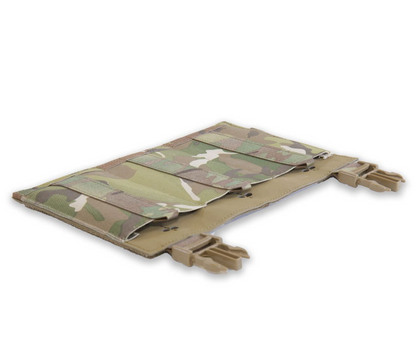 WARRIOR ASSAULT: Laser Cut Detachable Front Panel, Triple Bungee, Low Profile Elastic 5.56 Mag Pouch