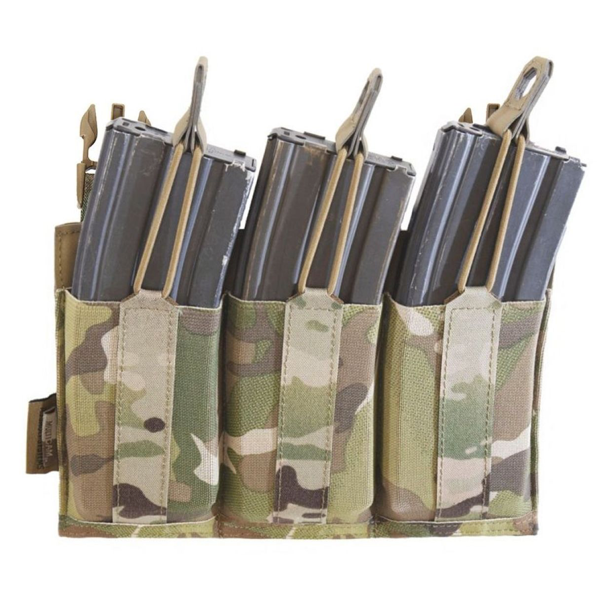 WARRIOR ASSAULT: Laser Cut Detachable Front Panel, Triple Bungee, Low Profile Elastic 5.56 Mag Pouch