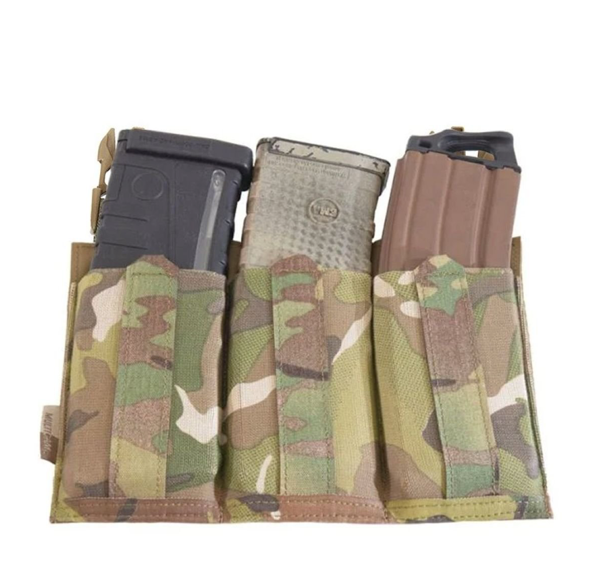 WARRIOR ASSAULT: Laser Cut Detachable Front Panel, Triple Bungee, Low Profile Elastic 5.56 Mag Pouch