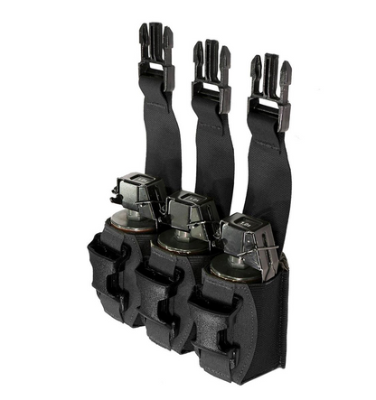 WARRIOR ASSAULT: Laser Cut Triple 40mm Flash Bang Pouch