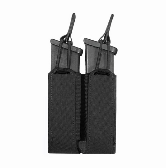 WARRIOR ASSAULT: Laser Cut Double Bungee Pistol Mag Pouch